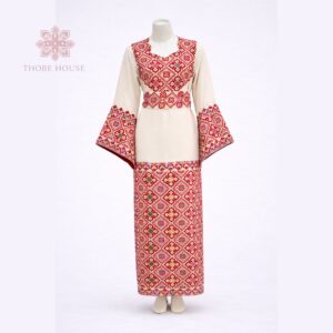 ramallah traditional palestinian thobe – hand embroidered tatreez