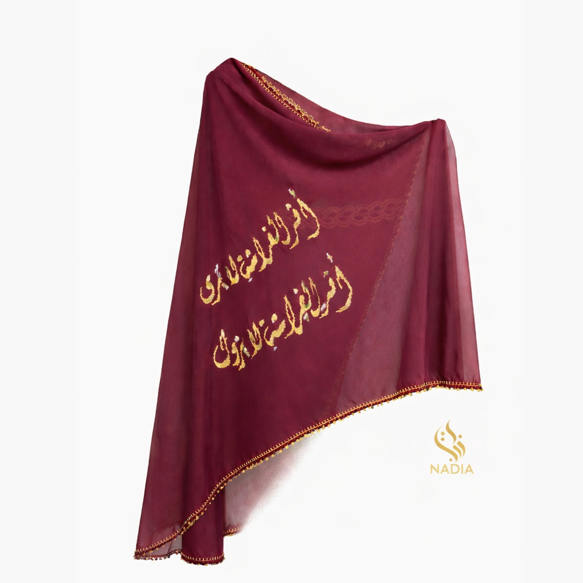 palestinian embroidered chiffon shawl – cultural heritage scarf palestinian embroidered chiffon shawl – cultural heritage scarf