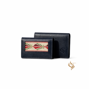 palestinian tatreez leather bag & wallet set – handmade embroidered heritage design